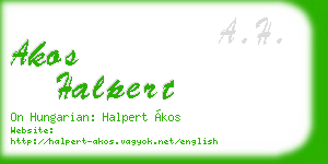 akos halpert business card